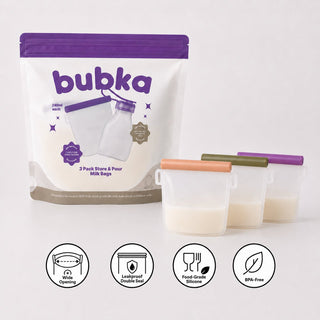 Silicone Store & Snack Milk Bags - Bubka